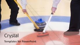  Presentation with curling - Presentation theme featuring close up of a curling background and a coral colored foreground