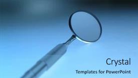  Presentation with mirror - PPT theme with close-up of a dental background and a light blue colored foreground