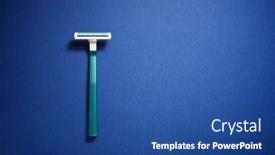  Presentation with razor - Colorful presentation design enhanced with close-up-of-a-disposable backdrop and a ocean colored foreground