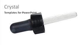  Presentation with green chemistry dropper bottles - Colorful PPT layouts enhanced with close-up-of-a-dropper backdrop and a white colored foreground