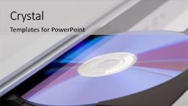  Presentation with golf player playing - Amazing theme having close up of a dvd backdrop and a light gray colored foreground