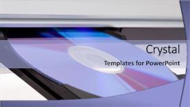  Presentation with golf player playing - PPT theme consisting of close up of a dvd background and a light blue colored foreground