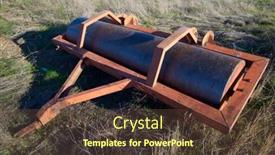  Presentation with shellfish farm - Audience pleasing presentation theme consisting of close-up-of-a-farm backdrop and a tawny brown colored foreground