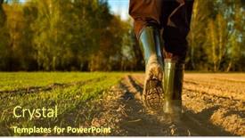  Presentation with dust - Slides having close-up-of-a-farmer background and a tawny brown colored foreground