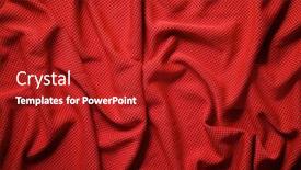  Presentation with fabric - PPT theme enhanced with close-up-of-a-garnet background and a crimson colored foreground