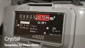  Presentation with gas - PPT theme enhanced with close-up of a gas background and a dark gray colored foreground