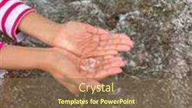  Presentation with fresh water - Presentation design featuring close-up-of-a-girl background and a violet colored foreground