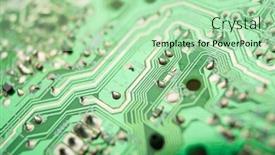  Presentation with circuit - Presentation design enhanced with close-up-of-a-green background and a mint green colored foreground