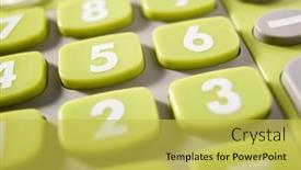  Presentation with calculator - Presentation with close-up-of-a-green background and a yellow colored foreground