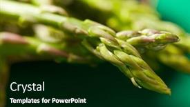  Presentation with asparagus - Presentation theme featuring close-up-of-a-group background and a black colored foreground