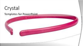  Presentation with band - PPT theme with close-up of a hair band background and a white colored foreground