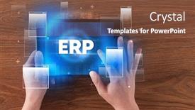  Presentation with erp technology - Slide set having close-up-of-a-hand background and a tawny brown colored foreground