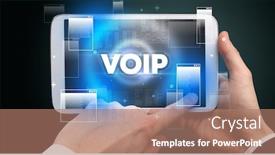  Presentation with voip - Slide set consisting of close-up-of-a-hand background and a coral colored foreground