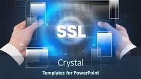  Presentation with tablet - Beautiful slide set featuring close-up-of-a-hand backdrop and a ocean colored foreground