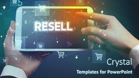  Presentation with online shopping - Cool new presentation design with close-up-of-a-hand backdrop and a ocean colored foreground