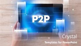  Presentation with tablet - Presentation featuring close-up-of-a-hand background and a coral colored foreground