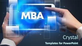  Presentation with tablet - Audience pleasing presentation design consisting of close-up-of-a-hand backdrop and a ocean colored foreground