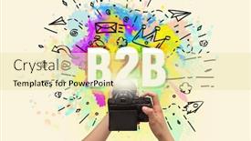  Presentation with digital - Presentation consisting of close-up-of-a-hand background and a blonde colored foreground