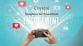  Presentation with engagement - Cool new slide set with close-up-of-a-hand backdrop and a light blue colored foreground