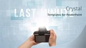  Presentation with minute - Slide deck enhanced with close-up-of-a-hand background and a sky blue colored foreground