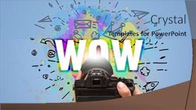  Presentation with wow - PPT layouts with close-up-of-a-hand background and a light blue colored foreground