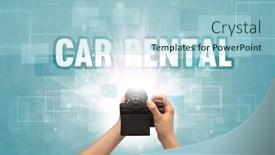  Presentation with digital car - Beautiful PPT layouts featuring close-up-of-a-hand backdrop and a light blue colored foreground