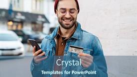  Presentation with online shopping - Cool new PPT layouts with close-up-of-a-handsome backdrop and a ocean colored foreground