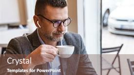  Presentation with wireless - Cool new slides with close-up-of-a-handsome backdrop and a tawny brown colored foreground