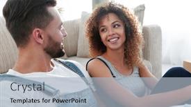  Presentation with married couple - PPT theme having close-up-of-a-happy background and a light blue colored foreground