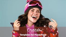  Presentation with gear - Slides enhanced with close-up-of-a-happy background and a tawny brown colored foreground