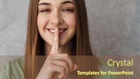  Presentation with close up of young girls - Colorful theme enhanced with close-up-of-a-happy backdrop and a tawny brown colored foreground