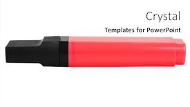  Presentation with pen - Beautiful slides featuring close-up-of-a-highlighter backdrop and a white colored foreground