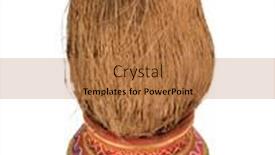  Presentation with coconut - Presentation having close-up-of-a-kalash background and a coral colored foreground