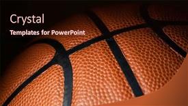  Presentation with basketball - Slides having close-up-of-a-leather background and a wine colored foreground