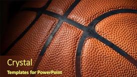  Presentation with basketball - Colorful PPT layouts enhanced with close-up-of-a-leather backdrop and a tawny brown colored foreground