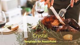  Presentation with turkey - Slide deck consisting of close-up-of-a-man background and a tawny brown colored foreground