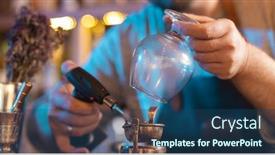  Presentation with herbs - Cool new slides with close-up-of-a-man backdrop and a ocean colored foreground