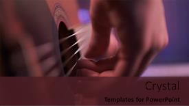  Presentation with guitar - Amazing slide set having close-up-of-a-man backdrop and a wine colored foreground