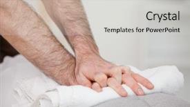  Presentation with close up of bartender - Cool new PPT theme with steatosis - close-up of a masseur massing backdrop and a light gray colored foreground