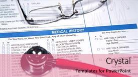  Presentation with history - Beautiful slides featuring close up of a medical backdrop and a coral colored foreground