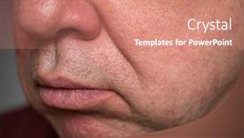  Presentation with wrinkle - Audience pleasing PPT layouts consisting of close-up-of-a-nasolabial backdrop and a coral colored foreground