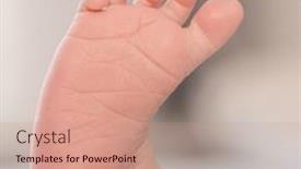  Presentation with newborn baby - Presentation featuring close-up-of-a-newborn background and a coral colored foreground