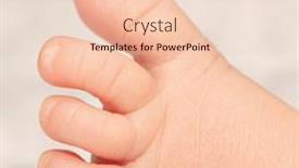  Presentation with newborn baby - Presentation theme enhanced with close-up-of-a-newborn background and a lemonade colored foreground