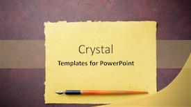  Presentation with craft - Theme enhanced with close-up-of-a-nib background and a blonde colored foreground