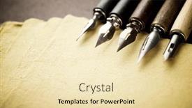  Presentation with retro - Presentation consisting of close-up-of-a-nib background and a lemonade colored foreground