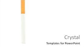  Presentation with cigarette - Cool new slide deck with close-up-of-a-pernicious backdrop and a white colored foreground