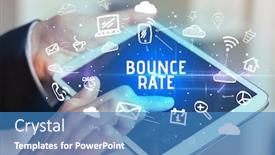  Presentation with bounce - PPT theme featuring close-up-of-a-person background and a teal colored foreground