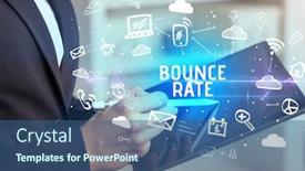  Presentation with bounce - Slides with close-up-of-a-person background and a ocean colored foreground