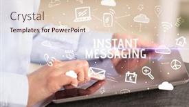  Presentation with instant messaging - Cool new theme with close-up-of-a-person backdrop and a lemonade colored foreground