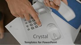  Presentation with customer service - Theme enhanced with close-up-of-a-person background and a light gray colored foreground